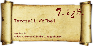 Tarczali Ábel névjegykártya