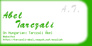 abel tarczali business card